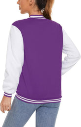 Varsity Jacket-Women Purple